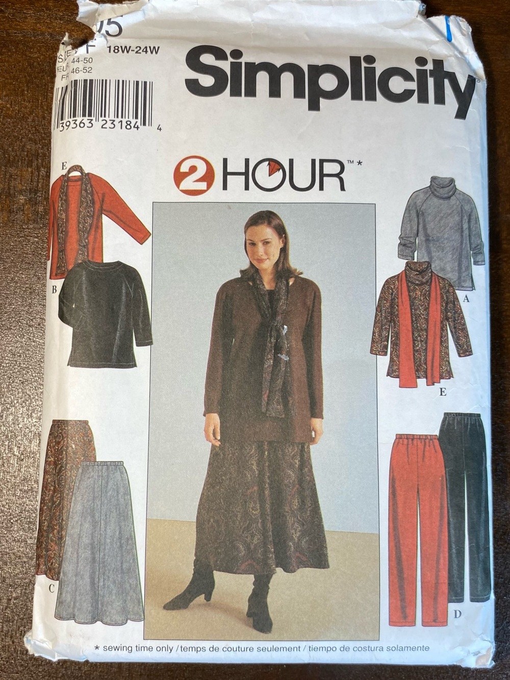 Simplicity Women’s Brown Paisley Maxi Skirt and Coordinating Pullover Set